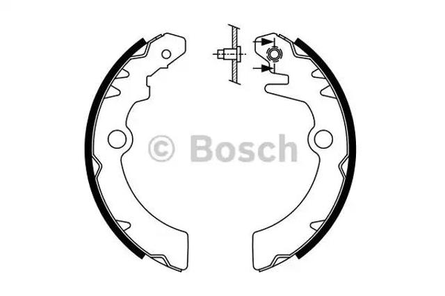 Колодки гальмові задні, барабанні 0986487760 BOSCH