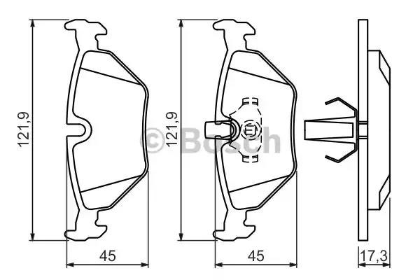 Колодки гальмівні задні, дискові 0986494009 BOSCH