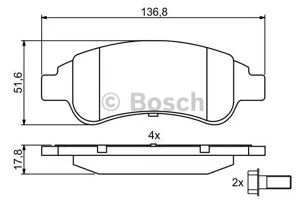 Гальмівні колодки 0986494027 BOSCH