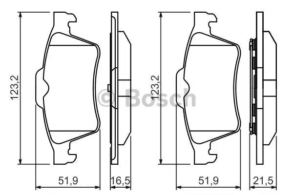 Задні колодки 0986494032 BOSCH