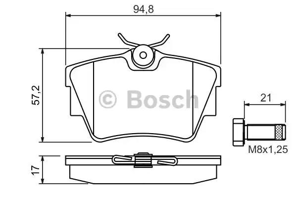 Задні гальмівні колодки 0986494040 BOSCH