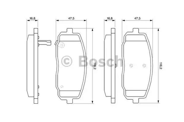 Гальмівні колодки 0986494064 BOSCH