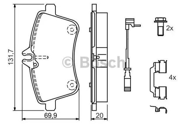 Дискові гальма 0986494085 BOSCH