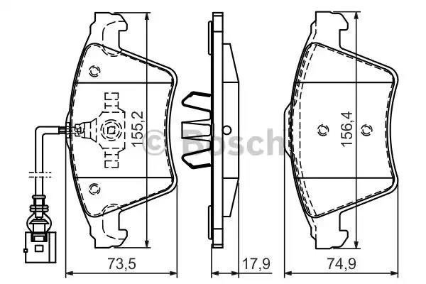 Передні гальмівні колодки 0986494107 BOSCH