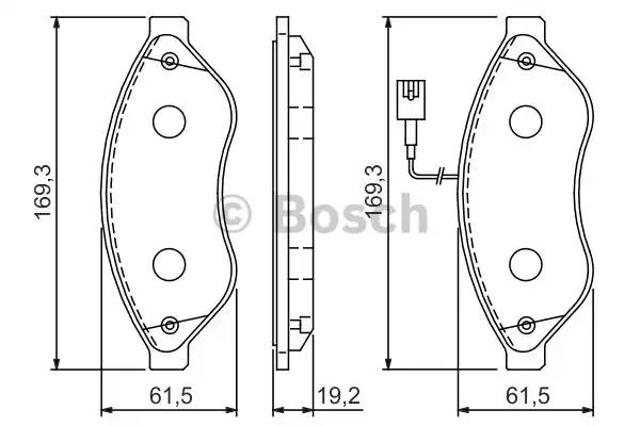 Колодки гальмівні дискові комплект 0986494111 BOSCH