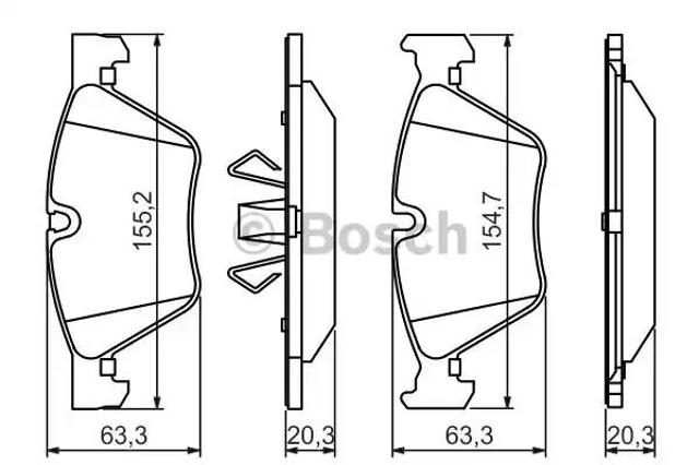 Тормозні колодки 0986494117 BOSCH