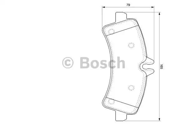 Комплект задніх колодок 0986494122 BOSCH