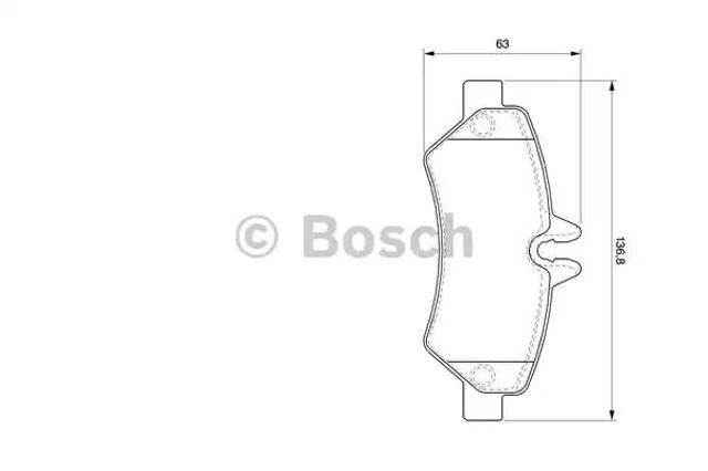 Колодки на гальмо задній дисковий 0986494123 BOSCH