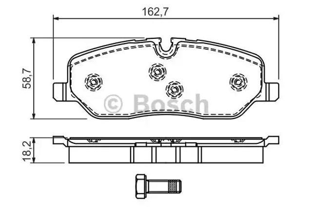 Передні гальмівні колодки 0986494147 BOSCH