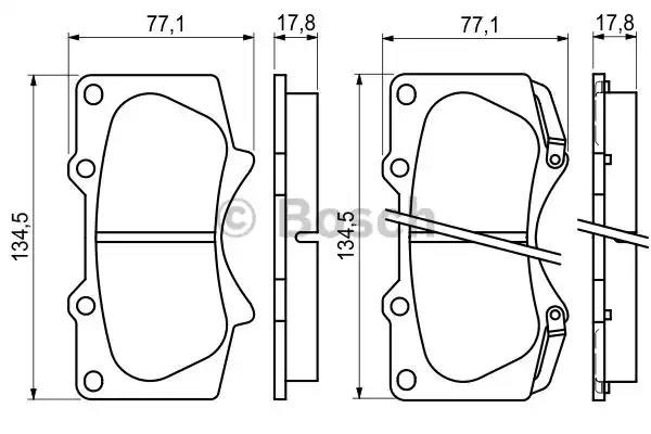Передні гальмівні колодки 0986494153 BOSCH