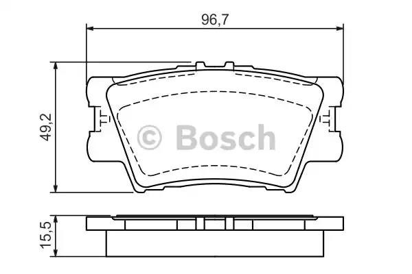 Колодки на гальмо задній дисковий 0986494154 BOSCH