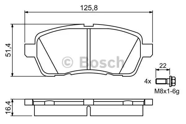 Гальмівні колодки 0986494195 BOSCH
