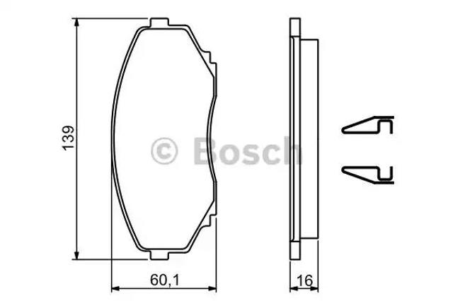 Колодки гальмівні дискові комплект 0986494204 BOSCH