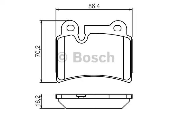 Колодки на гальмо задній дисковий 0986494210 BOSCH