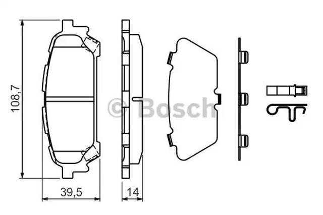 Задні дискові колодки 0986494232 BOSCH