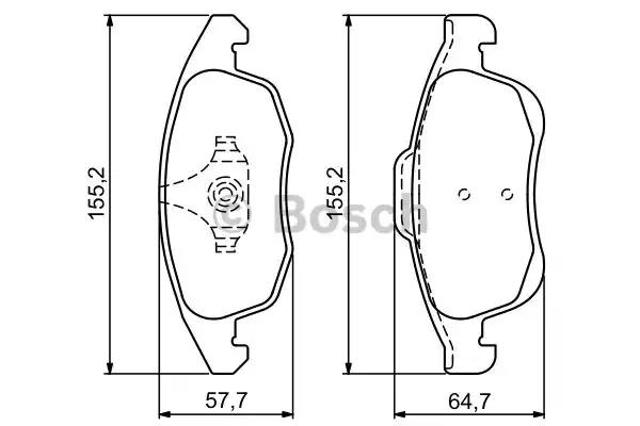 Колодки гальмівні дискові комплект 0986494235 BOSCH