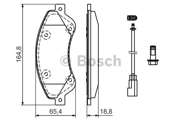 Передні гальмівні колодки 0986494236 BOSCH