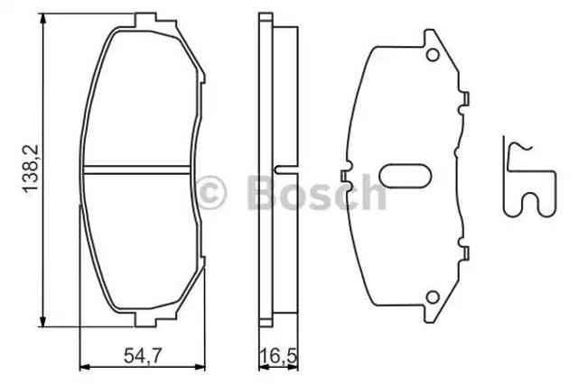 Колодки гальмівні передні, дискові 0986494241 BOSCH
