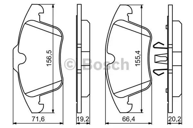 Колодки гальмівні передні, дискові 0986494246 BOSCH