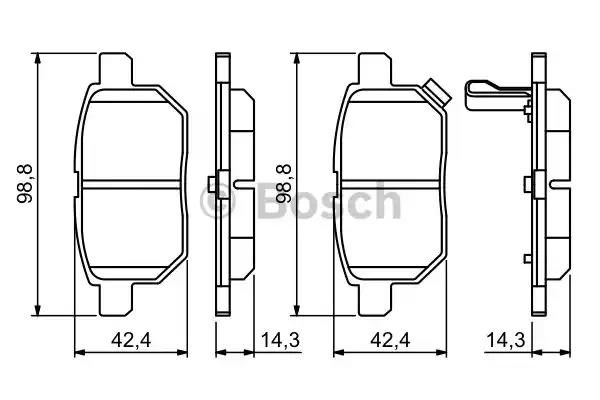 Задні дискові колодки 0986494255 BOSCH