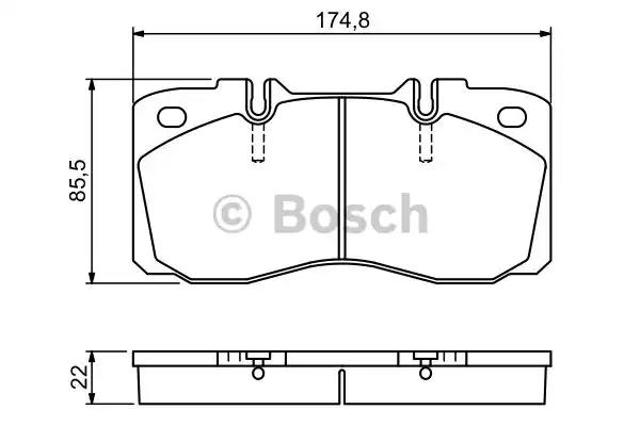 Колодки гальмівні передні, дискові 0986494257 BOSCH