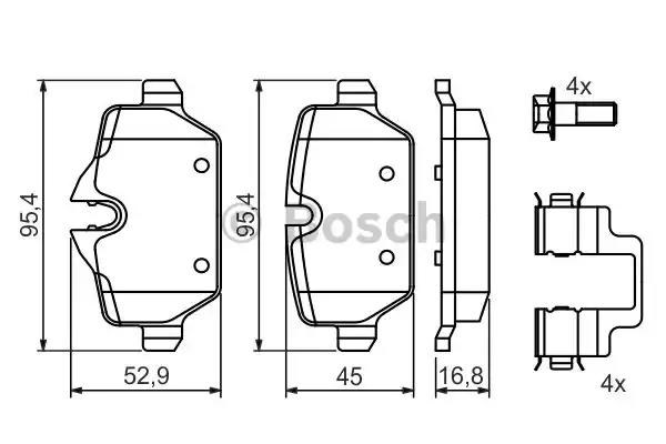 Задні дискові колодки 0986494269 BOSCH