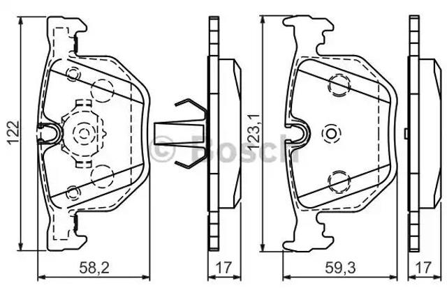 Задні гальмівні колодки 0986494286 BOSCH