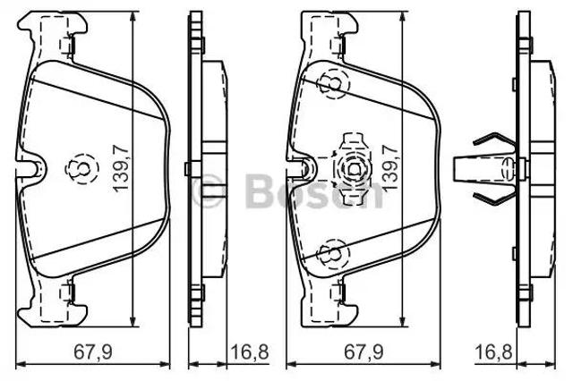 Задні дискові колодки 0986494294 BOSCH