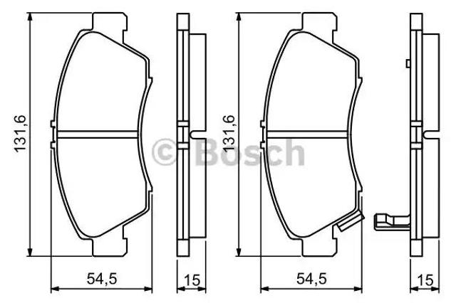 Колодки гальмівні дискові комплект 0986494299 BOSCH