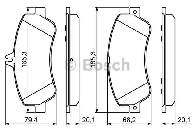 Колодки гальмівні передні, дискові 0986494302 BOSCH
