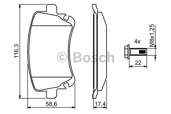 Задні колодки 0986494303 BOSCH