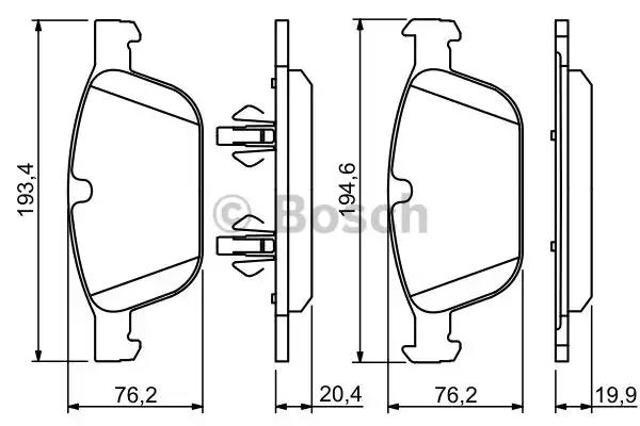 Гальмівні колодки 0986494305 BOSCH