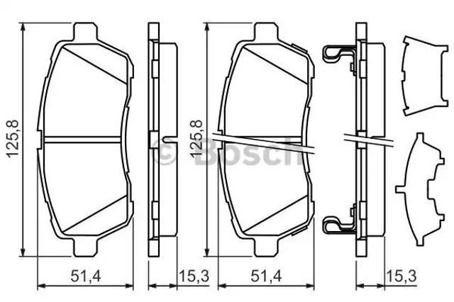 Колодки передні 0986494321 BOSCH