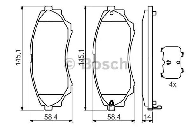 Колодки передні 0986494323 BOSCH