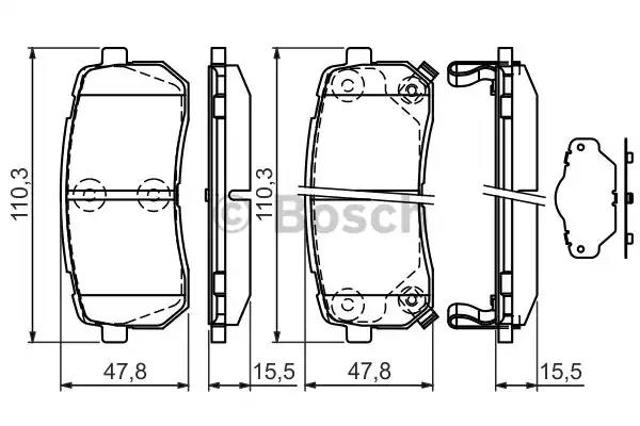 Задні дискові колодки 0986494327 BOSCH
