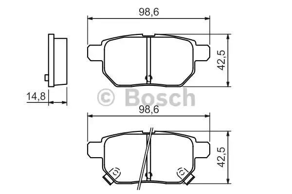 Колодки гальмівні задні, дискові 0986494328 BOSCH