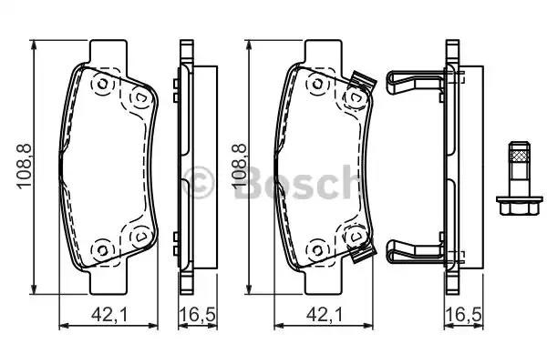 Колодки гальмівні задні, дискові 0986494329 BOSCH