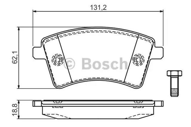 Колодки гальмівні передні, дискові 0986494332 BOSCH