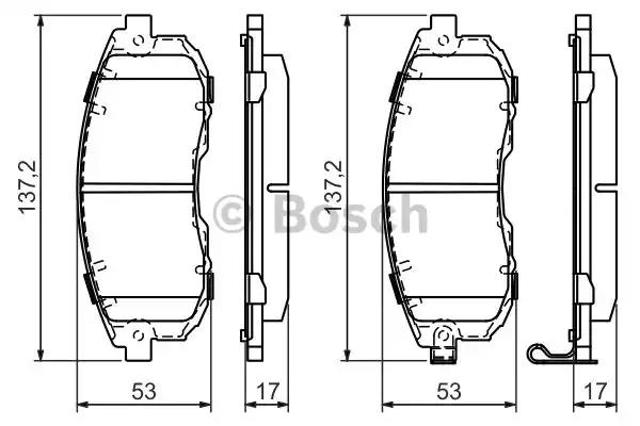 Колодки гальмівні передні, дискові 0986494337 BOSCH