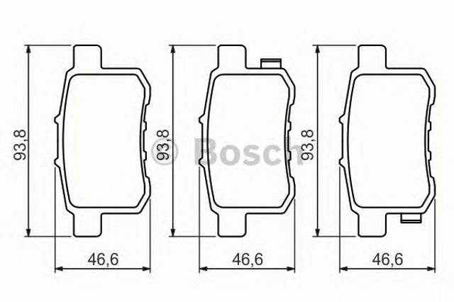 Задні дискові колодки 0986494338 BOSCH