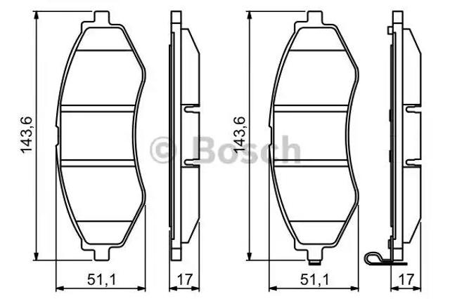 Колодки передні 0986494343 BOSCH