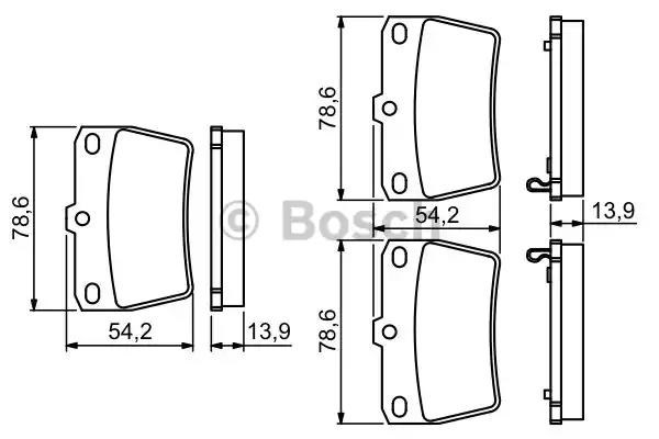 Задні колодки 0986494350 BOSCH