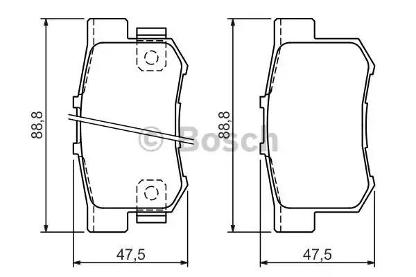 Задні гальмівні колодки 0986494358 BOSCH