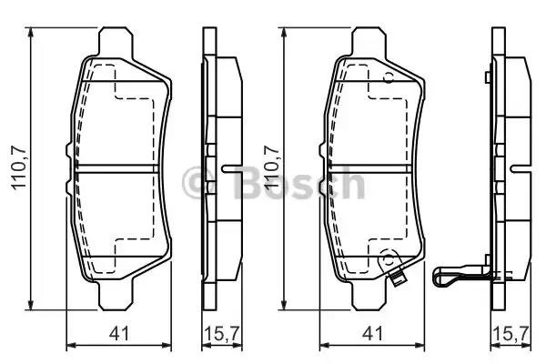 Задні колодки 0986494369 BOSCH