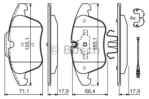 Гальмівні колодки 0986494371 BOSCH