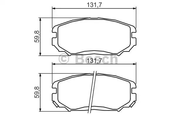 Колодки гальмівні передні, дискові 0986494374 BOSCH