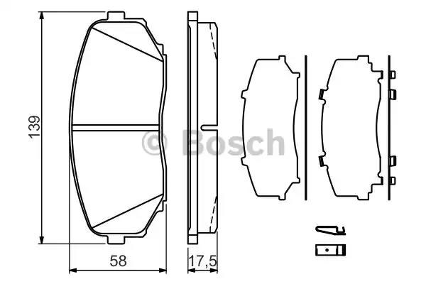 Гальмівні колодки 0986494375 BOSCH