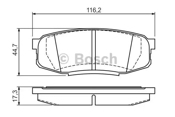Колодки на гальмо задній дисковий 0986494380 BOSCH