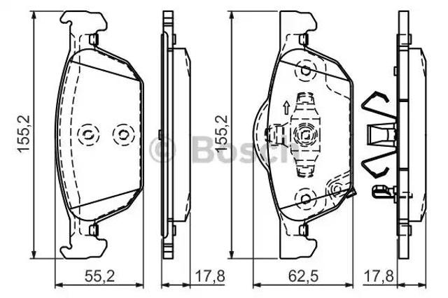 Гальмівні колодки 0986494383 BOSCH