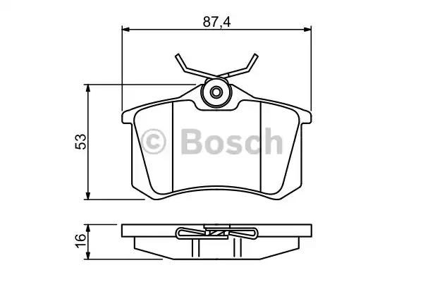 Колодки гальмові задні, дискові 0986494387 BOSCH